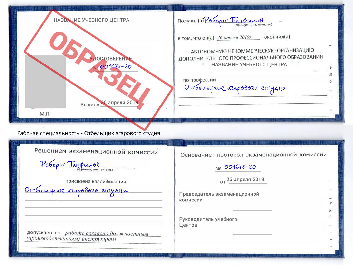 Отбельщик агарового студня Ирбит